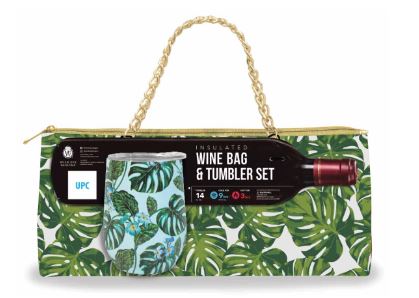 Insulated Wine Bag and Tumbler Set – Botanical