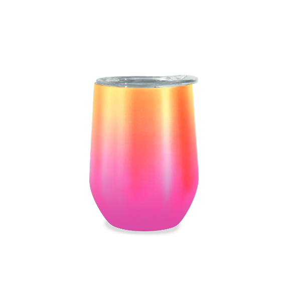 Double Wall Vacuum Insulated Stainless Steel Slim Tumbler with Straw 20 fl.  oz, Neon Orange and Pink